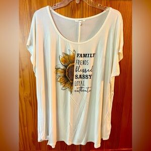 Maurices Graphic Tee with Sunflower Design